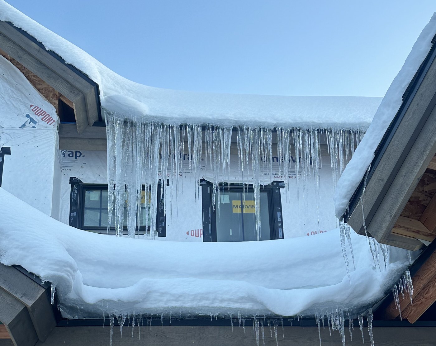 Storm and ice damage roof restoration in Boise Idaho by Blue Goat Roofing