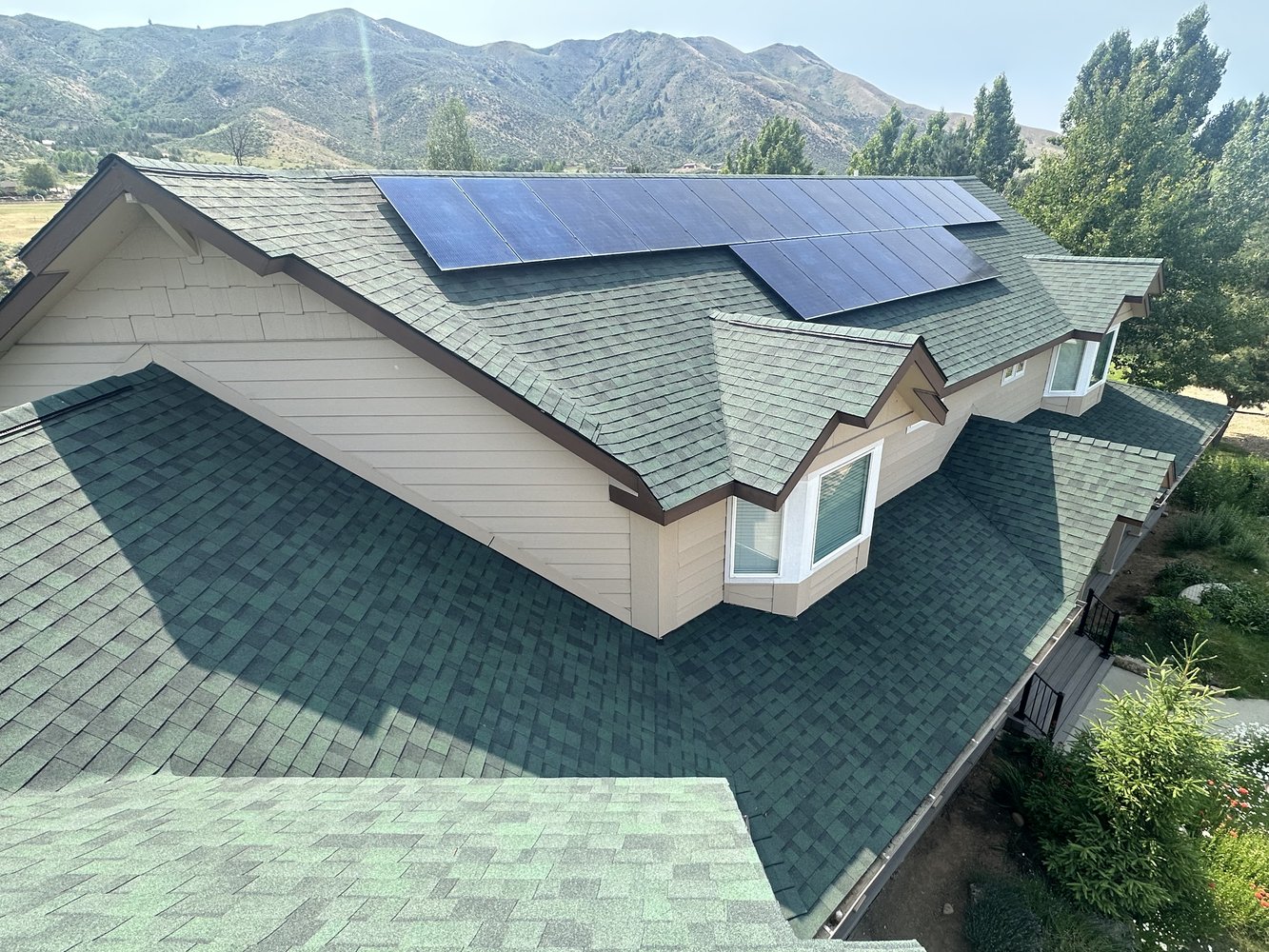 Solar panel roofing project in Nampa area Treasure Valley Idaho